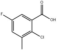 2-氯-5-氟-3-甲基苯甲酸 结构式