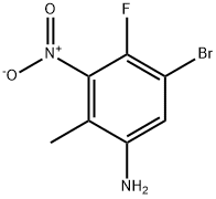 5-bromo-4-fluoro-2-methyl-3-nitroaniline Struktur