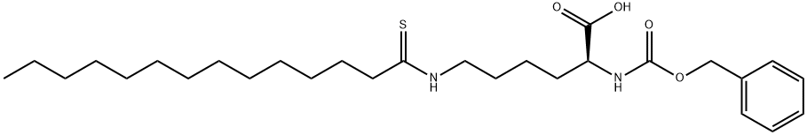 N2-[(phenylmethoxy)carbonyl]-N6-(1-thioxotetradecyl)-L-Lysine Struktur