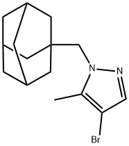 1-adamantylmethyl-4-bromo-5-methyl-1H-pyrazole Structure