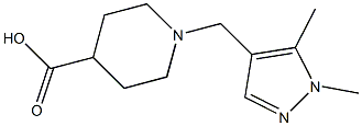 1-[(1,5-dimethyl-1H-pyrazol-4-yl)methyl]piperidine-4-carboxylic acid,1431962-86-5,结构式