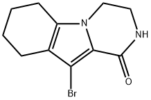 10-BROMO-3,4,6,7,8,9-HEXAHYDROPYRAZINO[1,2-A]INDOL-1(2H)-ONE, 1434050-99-3, 结构式
