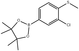 3-氯-4-(甲硫基)苯基硼酸频哪醇酯, 1438262-39-5, 结构式