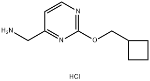 [2-(Cyclobutylmethoxy)pyrimidin-4-yl]methanamine hydrochloride Struktur