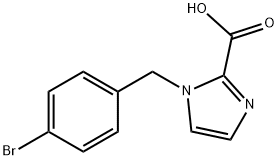 1-(4-ブロモベンジル)-1H-イミダゾール-2-カルボン酸 化学構造式