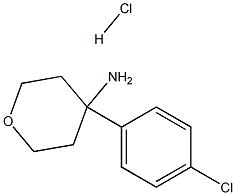 4-(4-クロロフェニル)オキサン-4-アミン塩酸塩 化学構造式