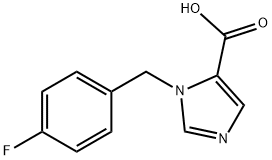 1-(4-フルオロベンジル)-1H-イミダゾール-5-カルボン酸 化学構造式