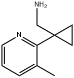 [1-(3-Methylpyridin-2-yl)cyclopropyl]methanamine Structure