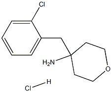 4-[(2-Chlorophenyl)methyl]oxan-4-amine hydrochloride Struktur