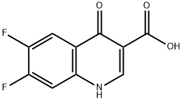 6,7-Difluoro-4-oxo-1H-quinoline-3-carboxylic acid 化学構造式