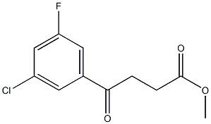 METHYL 4-(3-CHLORO-5-FLUOROPHENYL)-4-OXOBUTANOATE 结构式