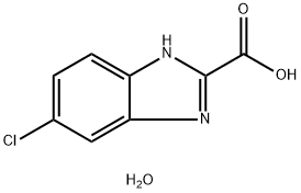 6-Chloro-1H-benzimidazole-2-carboxylic acid monohydrate 结构式