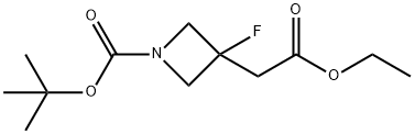 Tert-Butyl 3-(2-Ethoxy-2-Oxoethyl)-3-Fluoroazetidine-1-Carboxylate Structure