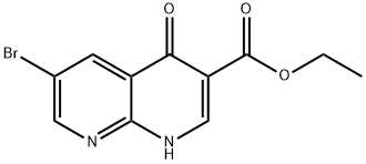 6-溴-4-氧代-1,4-二氢-1,8-二氮杂萘-3-羧酸乙酯,1446022-58-7,结构式