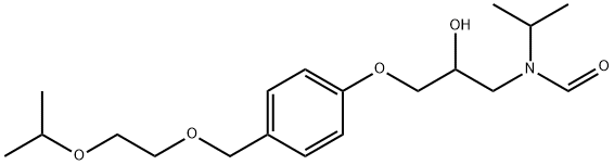 N-(2-hydroxy-3-(4-((2-isopropoxyethoxy)methyl)phenoxy)propyl) -N-isopropylformamide Struktur