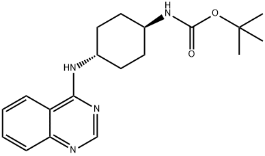 (1R*,4R*)-tert-Butyl N-[4-(quinazolin-4-ylamino)cyclohexyl]carbamate Structure