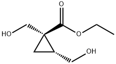 (1R,2R)-ethyl 1,2-bis(hydroxymethyl)cyclopropanecarboxylate 化学構造式