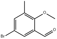 5-溴-2-甲氧基-3-甲基苯甲醛 结构式