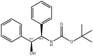 N-[(1S,2S)-2-hydroxy-1,2-diphenylethyl]-Carbamic acid 1,1-dimethylethyl ester Structure