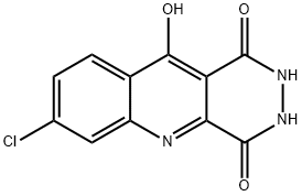 Pyridazino[4,5-b]quinoline-1,4-dione, 7-chloro-2,3-dihydro-10-hydroxy- Struktur