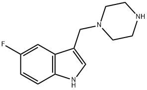 5-Fluoro-3-(1-piperazinylmethyl)Indole, 147595-45-7, 结构式