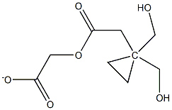 {1-[(acetyloxy)methyl]cyclopropyl}methyl acetate Struktur