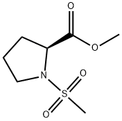 METHYL 1-(METHYLSULFONYL)PYRROLIDINE-2-CARBOXYLATE 化学構造式