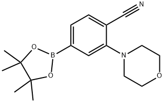 2-Morpholino-4-(4,4,5,5-tetramethyl-1,3,2-dioxaborolan-2-yl)benzonitrile Structure
