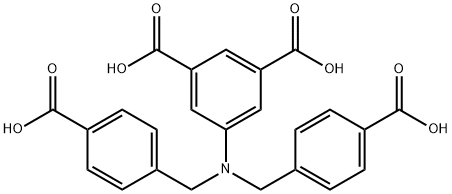 1,3-Benzenedicarboxylic acid,5-[bis[(4-carboxyphenyl)methyl]amino]- Struktur