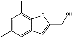 (5,7-DIMETHYL-1-BENZOFURAN-2-YL)METHANOL Structure