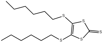 4,5-bis(hexylthio)-1,3-dithiole-2-thione Structure