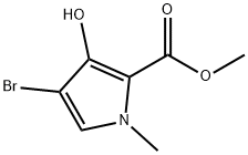 methyl 4-bromo-3-hydroxy-1-methyl-1H-pyrrole-2-carboxylate 结构式