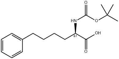 (R)-2-((叔丁氧基羰基)氨基)-6-苯基己酸 结构式