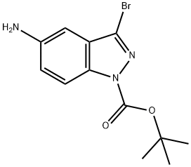 5-Amino-3-bromo-indazole-1-carboxylic acid tert-butyl ester Structure