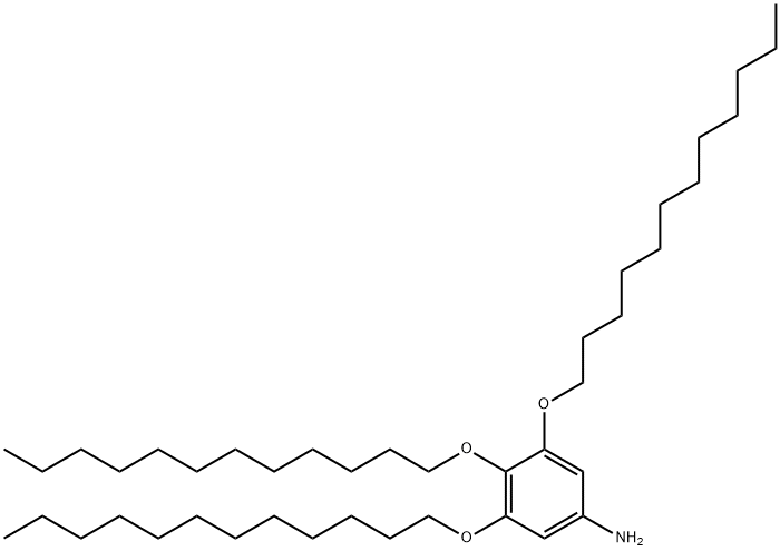 3,4,5-トリス(ドデシルオキシ)アニリン 化学構造式