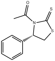 1-[(4R)-4-phenyl-2-thioxo-3-thiazolidinyl]-Ethanone 化学構造式