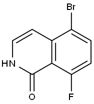 5-bromo-8-fluoro-1,2-dihydroisoquinolin-1-one 化学構造式