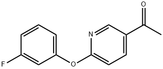 1-(6-(3-fluorophenoxy)-3-pyridinyl)ethanone Struktur