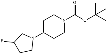 TERT-BUTYL 4-(3-FLUOROPYRROLIDIN-1-YL)PIPERIDINE-1-CARBOXYLATE Struktur