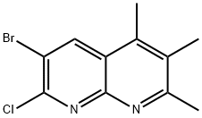 6-Bromo-7-chloro-2,3,4-trimethyl-[1,8]naphthyridine Structure