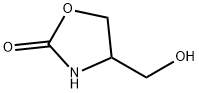 4-(ヒドロキシメチル)-1,3-オキサゾリジン-2-オン 化学構造式