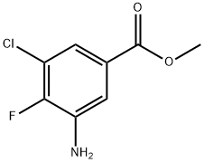 3-Amino-5-chloro-4-fluoro-benzoic acid methyl ester Structure