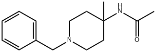 N-(1-ベンジル-4-メチル-4-ピペリジニル)アセトアミド 化学構造式