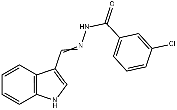 3-chloro-N'-(1H-indol-3-ylmethylene)benzohydrazide Struktur