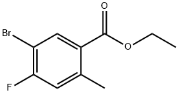 ethyl 5-bromo-4-fluoro-2-methylbenzoate Struktur