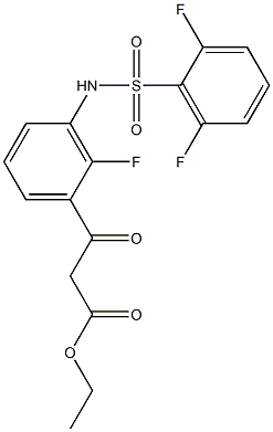 ethyl 3-(3-((2,6-difluorophenyl)sulfonamido)-2-fluorophenyl)-3-oxopropanoate Structure