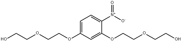 2,2'-((((4-nitro-1,3-phenylene)bis(oxy))bis(ethane-2,1-diyl))bis(oxy))bis(ethan-1-ol) 化学構造式