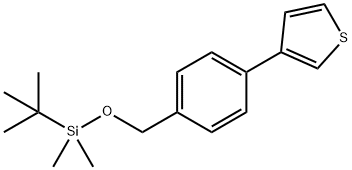 tert-butyldimethyl((4-(thiophen-3-yl)benzyl)oxy)silane Structure