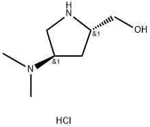 [(2S,4R)-4-(dimethylamino)-2-pyrrolidinyl]methanol dihydrochloride 结构式