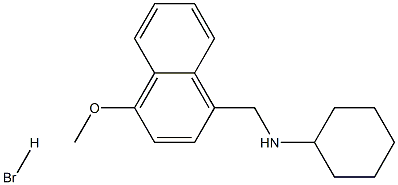 N-((4-甲氧基萘-1-基)甲基)环己胺氢溴酸盐 结构式